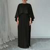 2026 Cross-border Foreign Trade Women's Clothing, New Spring Models In Europe, America, Casual Solid Color Bat Sleeve Pleated Irregular Skirt Set