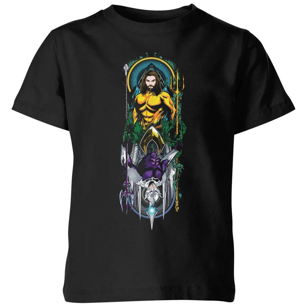 Aquaman and Ocean Master Kids  T-Shirt - Black - 3-4 Years 130