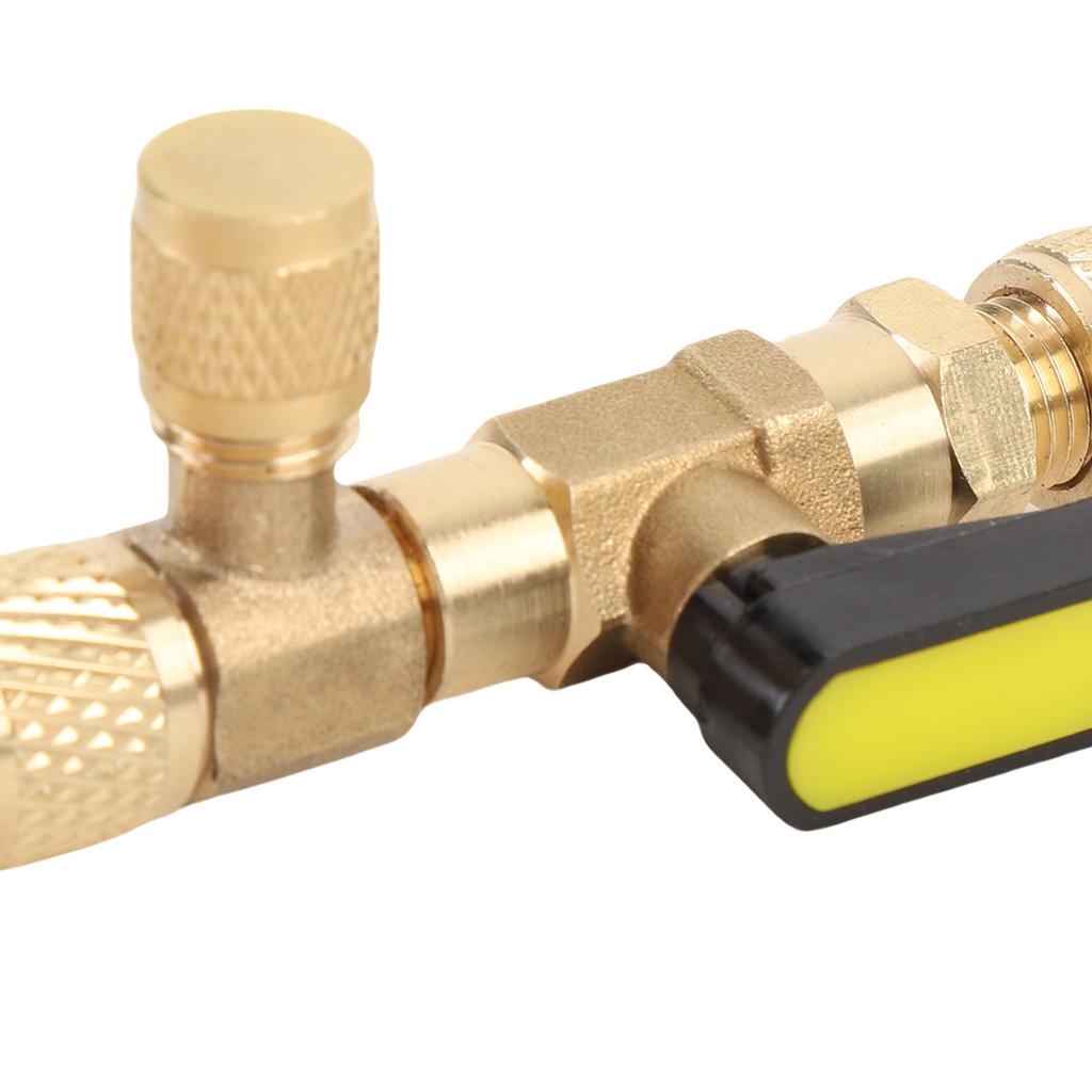 Valve Core Removal Installation Tool Kit with Adapter 10 Valve Cores and Stem for R22 R12 R407 R410 R404 R32 Refrigerants