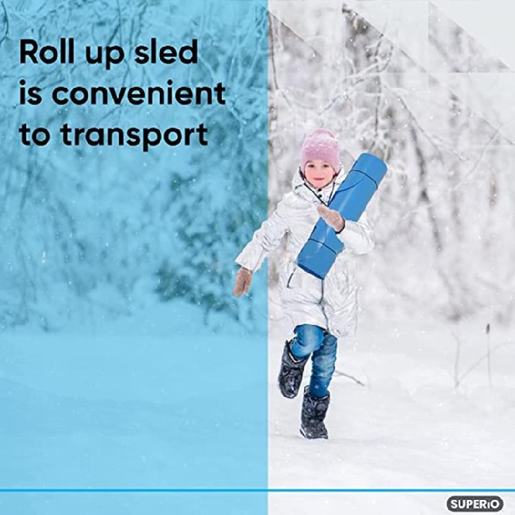 Lightweight Roll Up Slider Kids Adults Durable Speed Snow Sledding Snow Carpet