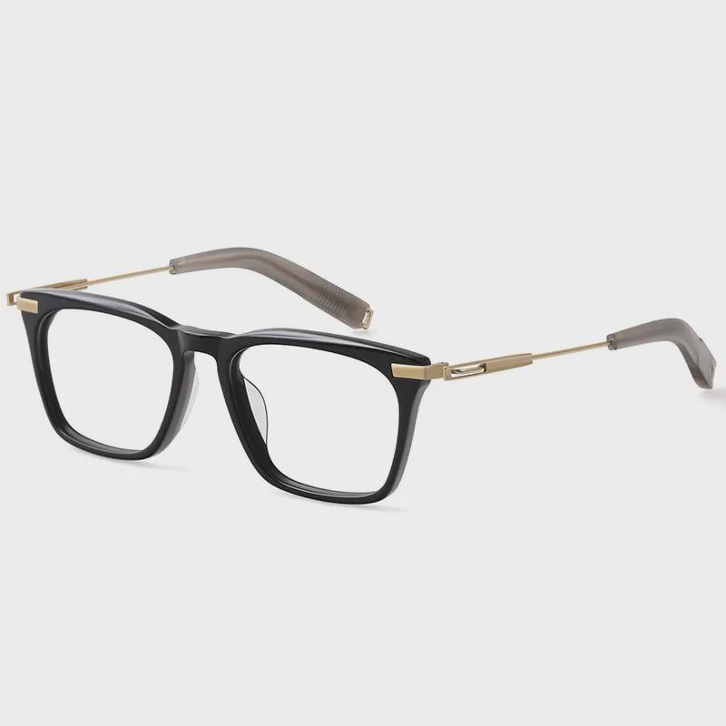 Japonské ručně vyráběné čtvercové brýle z čistého titanu pro muže a ženy, velký obličej, retro styl DLX 403