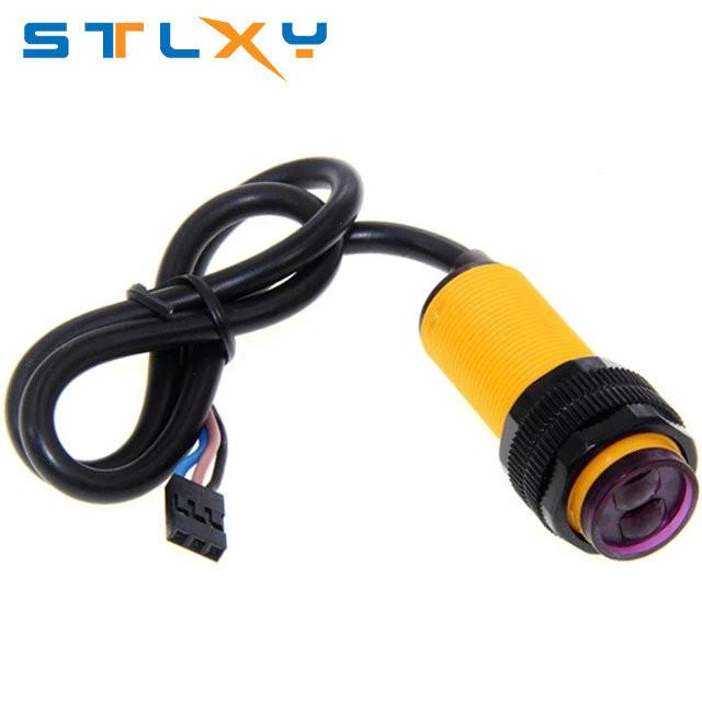 StlxyE18-D80NK infrared obstacle avoidance photoelectric sensor intelligent automotive robot switch detection range 3-80cm