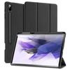 Case for Galaxy Tab S7 Plus - TPU+Leather/PU, Black, Auto Wake/Sleep