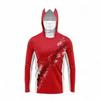 Fishing Shirt Hooded Men Fishing Clothes Outdoor Summer Mask Hoodie Sun Uv Protection Performance Jersey