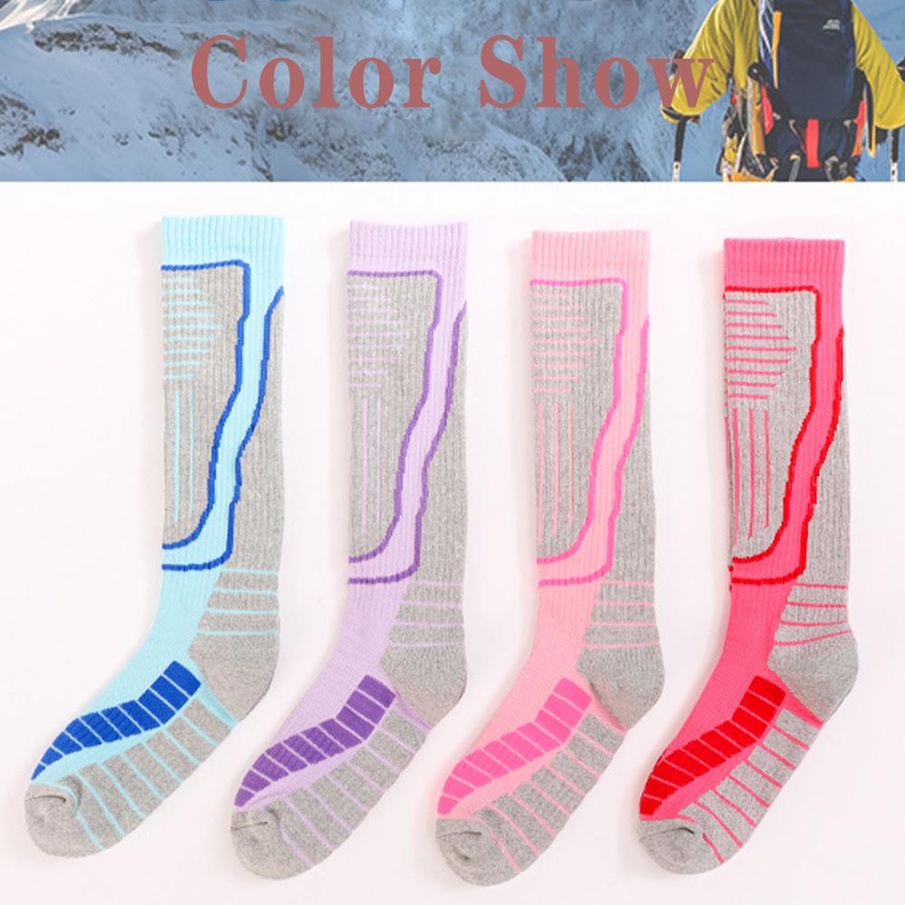 1 Pair Thermal Winter Cotton Women Ski Socks Children Sports Socks Snowboarding Cycling Adult Skiing Thicker Leg Warm