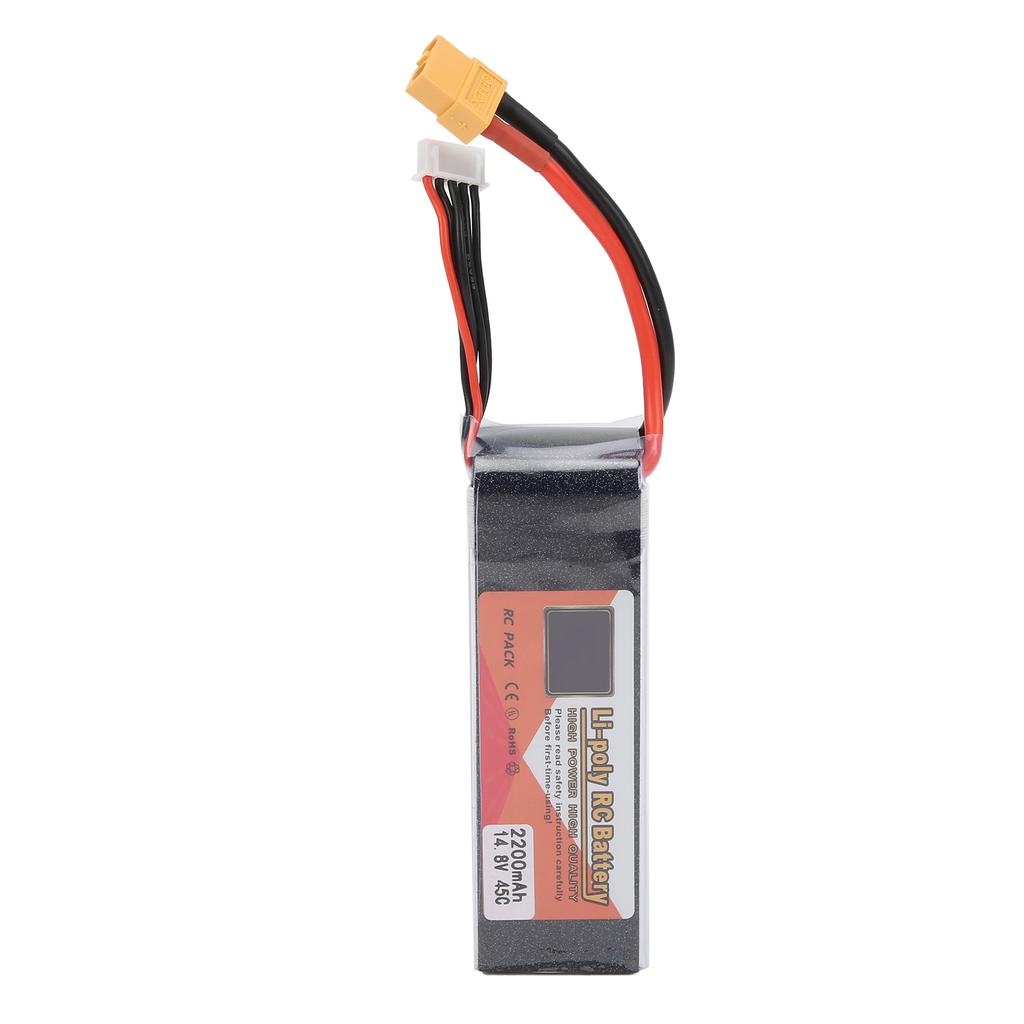 4S Lipo Battery 14.8V 2200mAh 45C XT60 Plug Large Capacity Battery for Remote Control Car