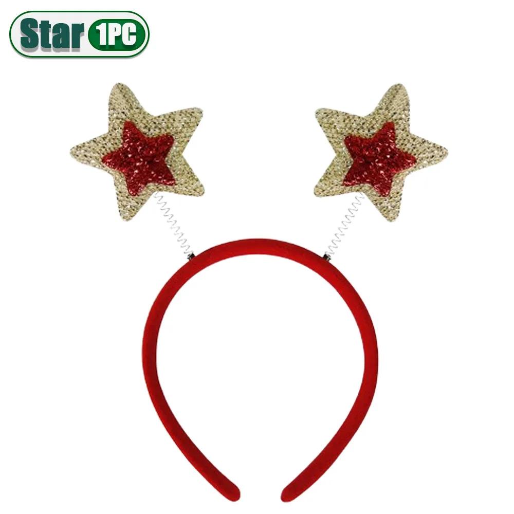 1-20 STÜCKE 2025 Neue Weihnachts-Haarbänder Festliche Partydekoration Erwachsene Kinder Foto-Requisiten Weihnachtsmütze Schneemann Stirnband