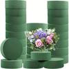 8pcs Round Floral Foam Green Wet Dry Flower Foam Florist Plant Foam Block for Wedding Artificial Aisle Flowers Party Decoration