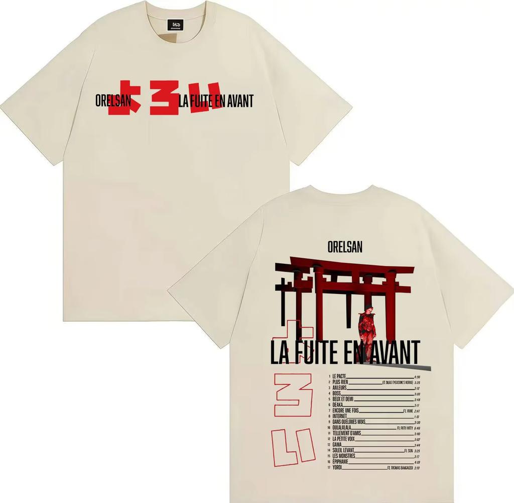 Rapper Orelsan 2026 Album Double Sided Print Fashion Graphic Tshrit Unisex Unisex Casual Cotton Comfort Oneck Tshrit Streetwear