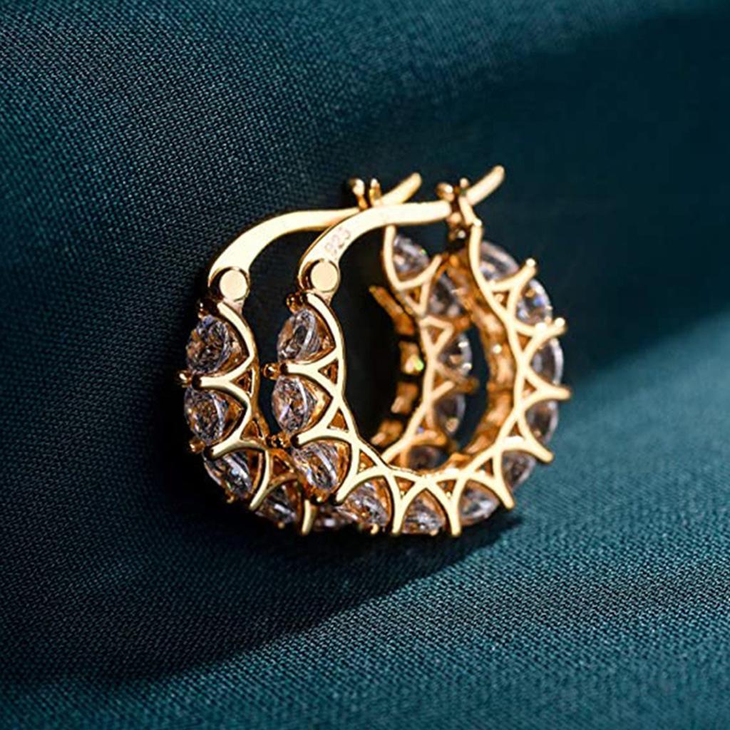 Moda Francuski pełny zestaw Koronkowe kolczyki z cyrkoniami Kolczyki w kształcie litery U Akcesoria damskie