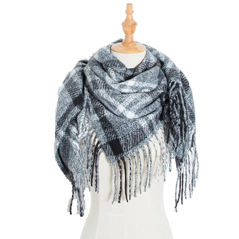 Imitation Cashmere Women Scarf Winter Plaid Fringed Scarve Pashmina Mujer Female Echarpe Hiver Foulard Bufanda Thick Wrap Shawls