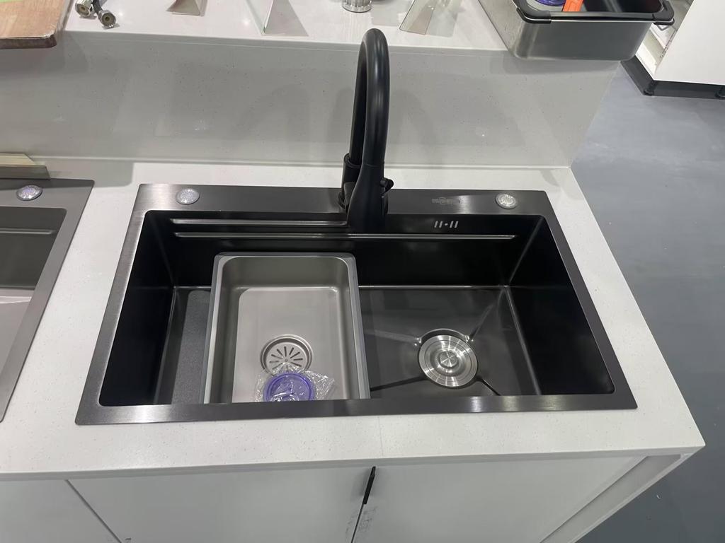 Thickened 304 Stainless Steel Veggie Washer with Digital Display & Honeycomb Design