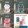Anti-Spill Ceramic Cat Bowl with Neck Protector, High Foot Design, Anti-Slip, Prevents Black Chin Stains