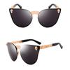 Vintage Rimless Cat Eye Sunglasses Women Men Luxury Designer Sun Glass Mirror Coating Relief Skeleton
