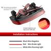 2PCS Red LED Rear Bumper Reflector Lights Fog Lights For Citroen C1 C5 Peugeot 107 206 607 Expert For Fiat Scudo Car Accessories