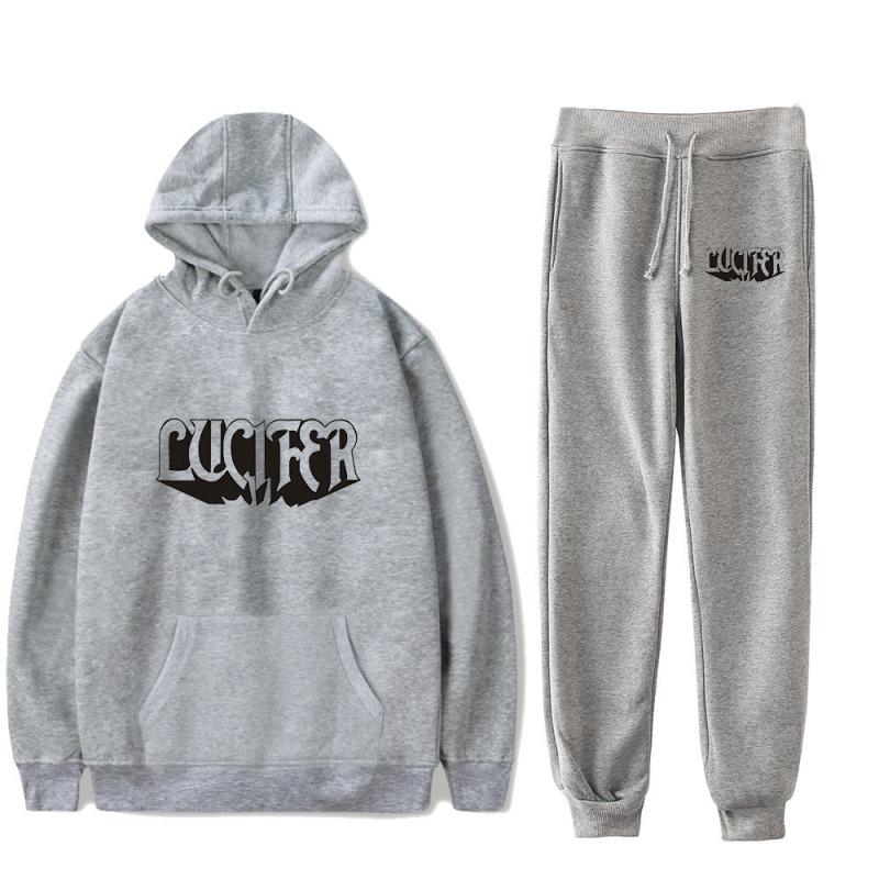 Lucifer Season 5 Printed Men Women Tracksuit Sets Casual Hoodie And Pants 2pcs Sets Oversized Sweatshirt Fashion Unisex Clothing