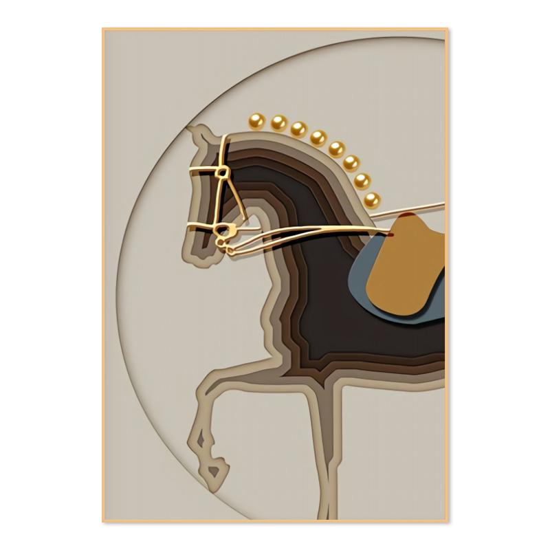 

Классическая картина на холсте для домашнего декора, черная лошадь, оранжевая лошадь, скачки, настенное искусство, изображения верховой женщины, гостиная 21x30cm No Framed