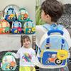Capacity Large Backpack Cartoon Tractor Girls Boys Baby Kindergarten Bag School