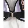 Sexy Black Leopard Patchwork Bikini Set Women Push Up Underwire Bra High Waist Swimsuit Beach Bathing Suit Holiday Swimwear