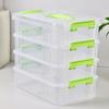 Cosmetic Storage Case 4 Layers Storage Box Plastic Transparent Stacking Container  Doll Storage