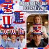 Cappello Cappello a Cilindro Bandiera Americana Costume Accessori Patriottici Quarto di Forniture Decorazione Giorno dell'Indipendenza Forniture per Feste a Tema