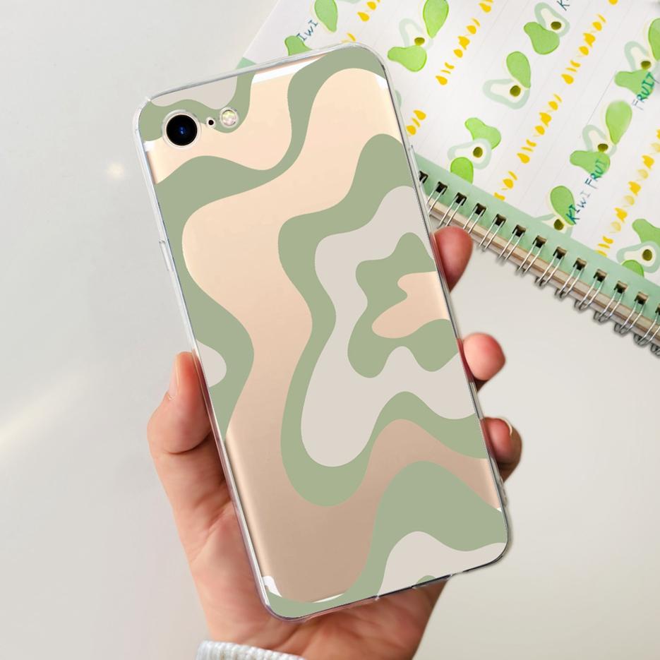 For Apple iPhone SE 2020 Case Stylish Painted Cover Soft Silicone Phone Case For iPHone SE 2022 iPhoneSE 2020 Back Covers Bumper