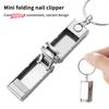 1Pc Mini Collapsible Nail Clippers Portable Travel Fingernail Scissors Stainless Steel Manicure Cutter Tool