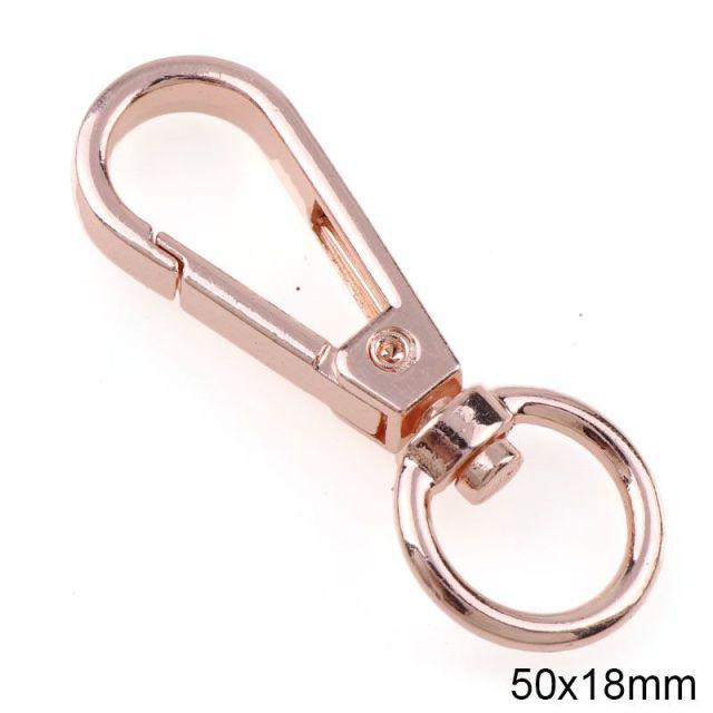 3/10 pcs Swivel Lobster Clasp Hooks Keychain Split Key Ring Connector for Bag Belt Dog Chains DIY Jewelry Making Findings