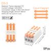 Mini Quick Wire Conductor Connector Universal Compact 2/3 Pin Splicing Push-inTerminal Block 1 in multiple out with fixing Hole