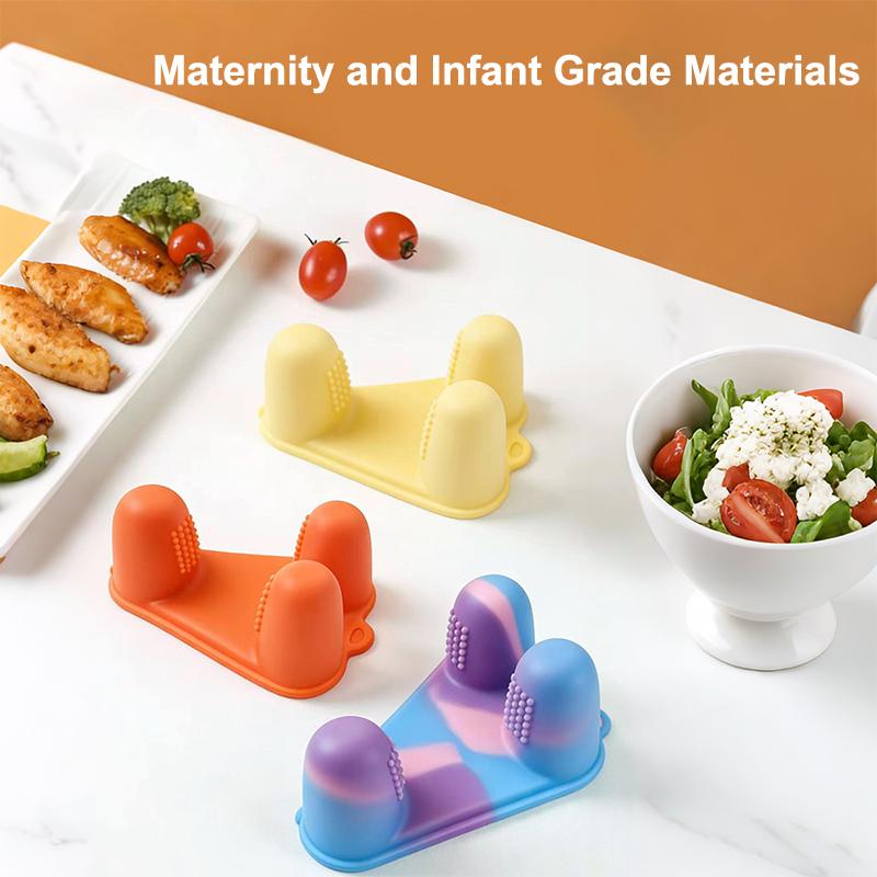 Silicone Snacks Finger Cover Oil-Proof And Dirt-Proof Food Clips Non-Slip Heat Resistant Finger Cots Multi-Function Kitchen Aid