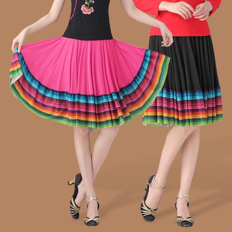 2026 Damen-Ballsaal-Tanzrock für Frauen mittleren Alters und Seniorinnen mit weitem Saum