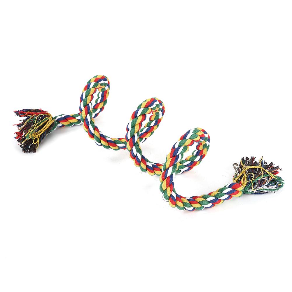 Pet Bird Toy Parrot Cotton Rope Chewing Bar Cage Stand Spiral 100*1.7cm