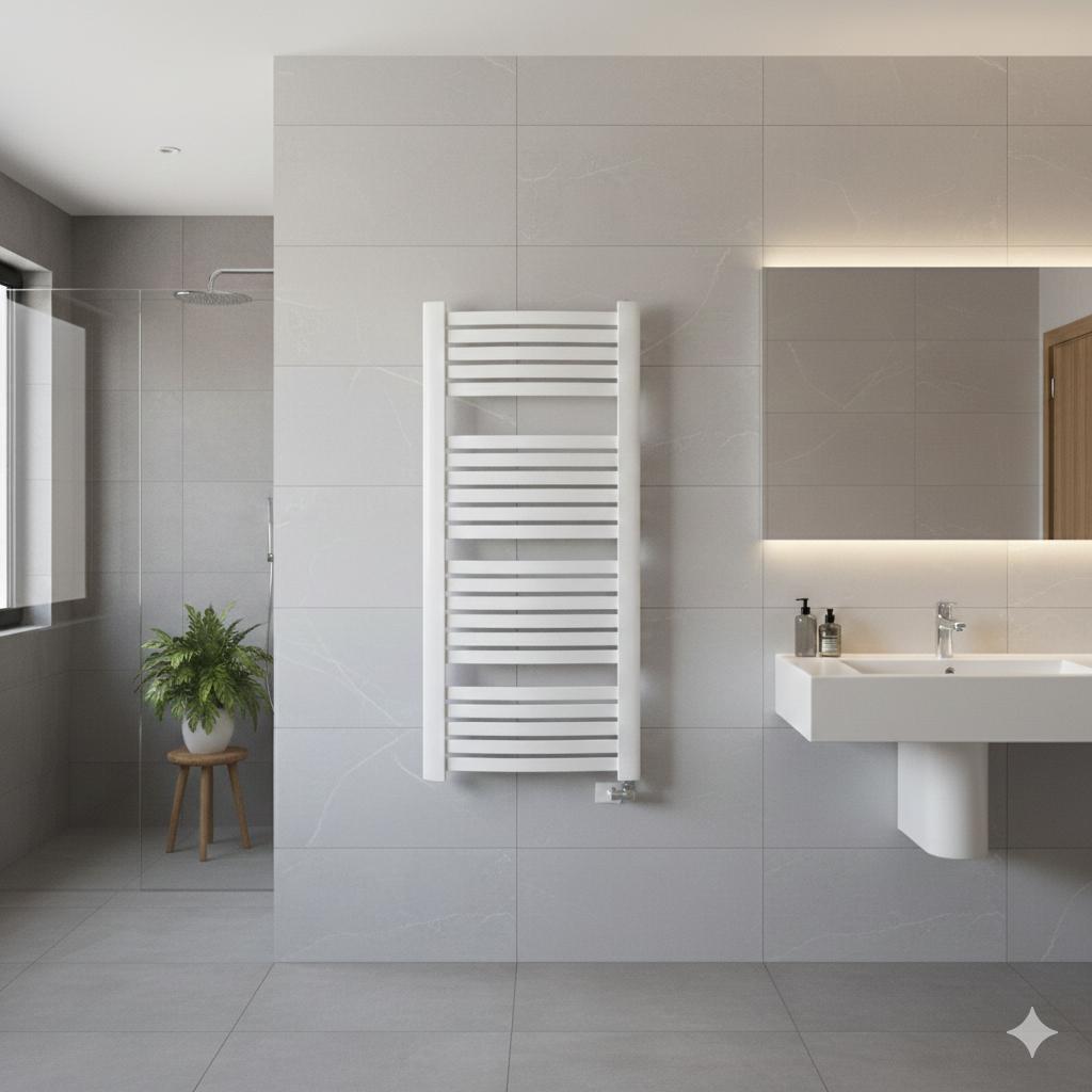Luxrad Wento Bathroom Radiator 102.5x48 Cm Bottom Connection White 434W