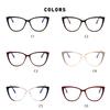 0 -0.5 -0.75 To -6.0 Blue Light Blocking Cat Eye Prescription Glasses For The Nearsighted Women Men TR90 Myopia Frame Diopter