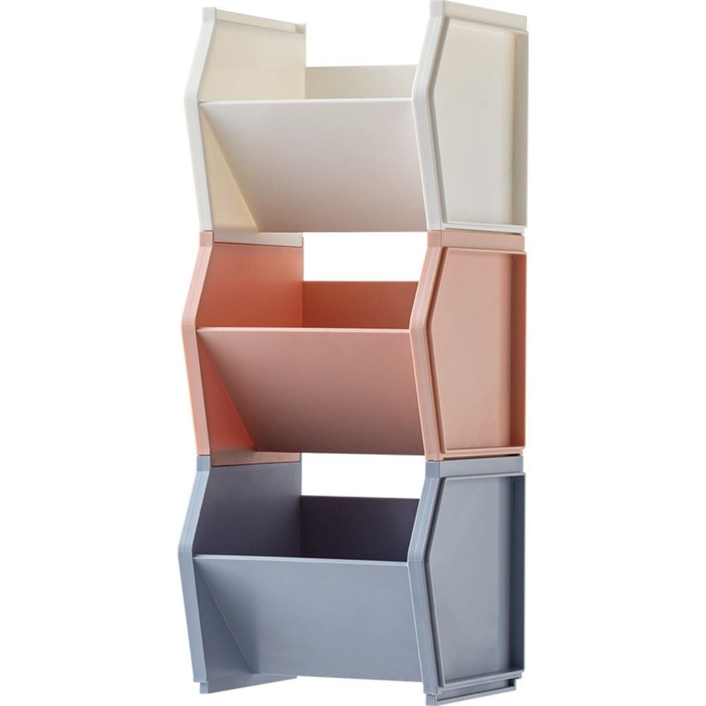 Quadrate Pen Container Plastic Stationery Storage Box Portable Pencil Holder  Office