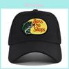 Bass Embroidered Duck Tongue Cap Fishing Embroidered Mesh Baseball Cap Embroidered Curved Brim Cap Summer Sunshade Mesh Cap