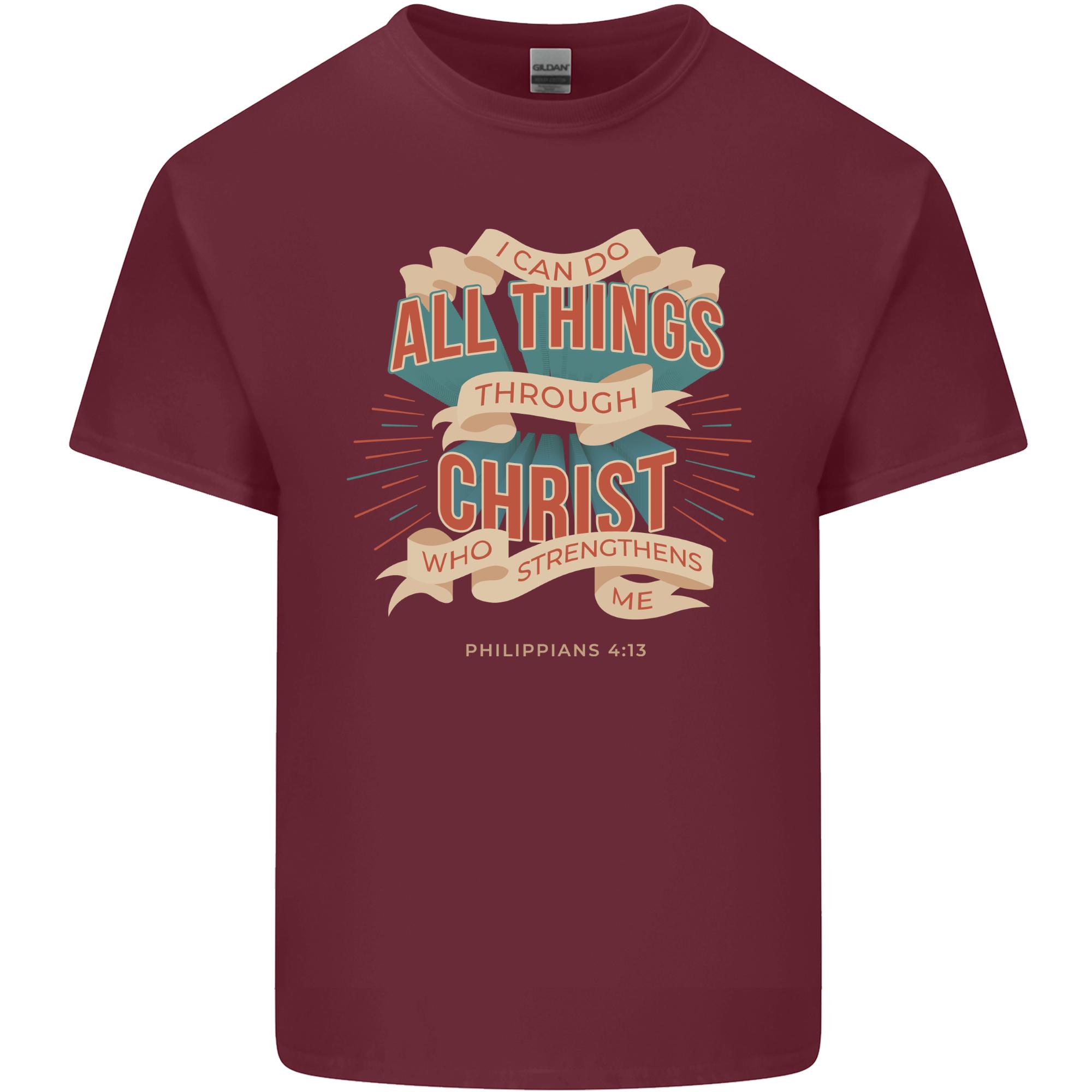 Through Christ Christian Jesus God Cross Faith Unisexs Light Cotton TShirt S