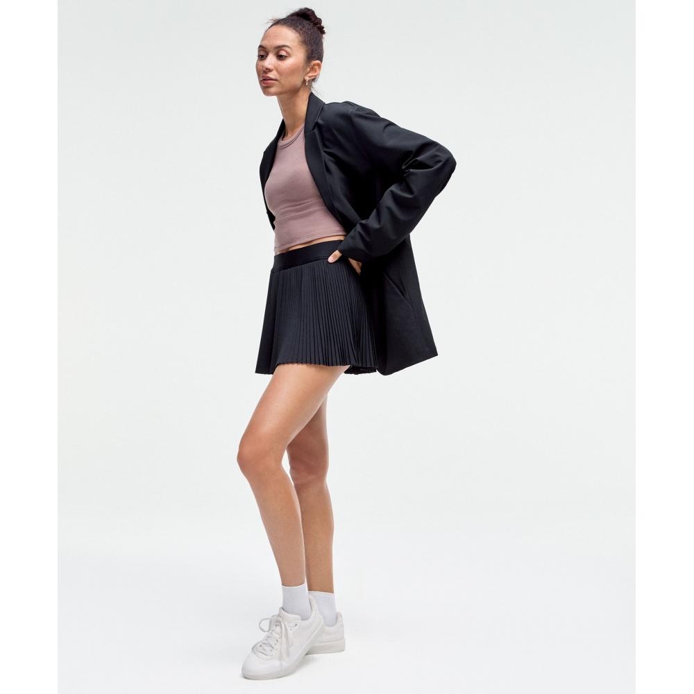 Lululemon Varsity High Rise Pleated Tennis Skirt Black