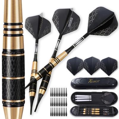 TOLAVIT Your Form and Darts for Beginners To Intermediate My Darts 3 30 Darts with Dart Case Wide Brass and Professional Soft [Improve Flight!