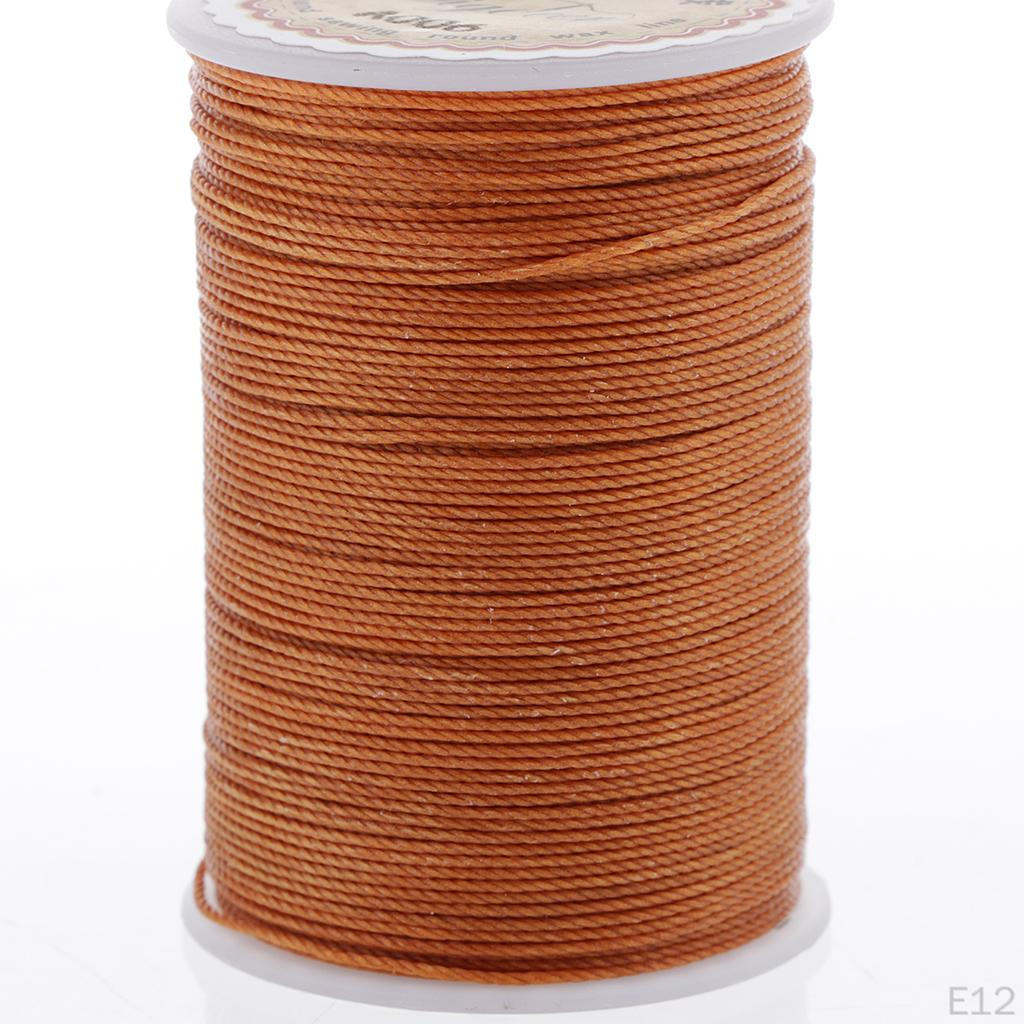 6 0.55mm Leather Waxed Thread Polyester Cord String for DIY Stitching