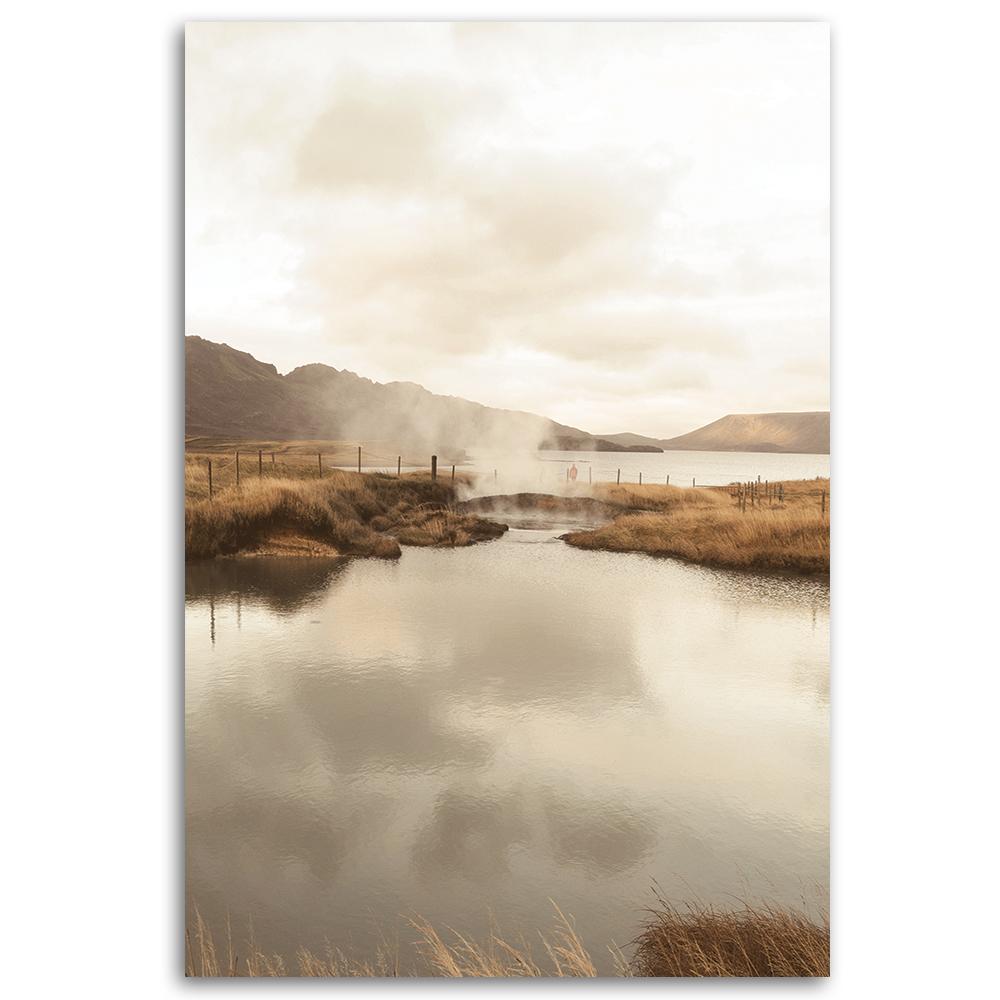 Canvas print, Steaming lake