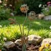Whimsical Garden Stake Carnivorous Plant Decoration Rusty 2D Flat Flytrap Sculpture for Yard Art Lawn Flower Bed Planter Unique