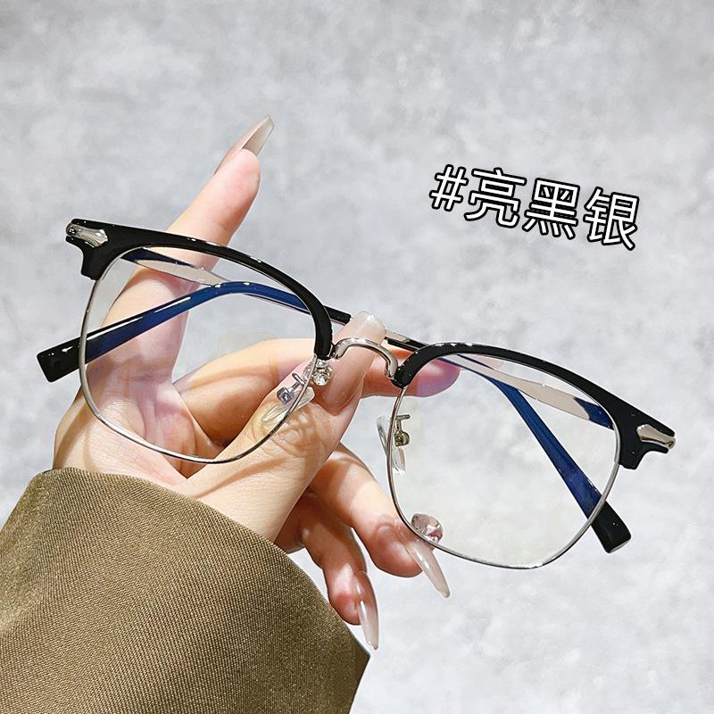 Glasses Frame Retro Sven Scum Glasses Half Frame Glasses High Value Anti Blue Light Trend