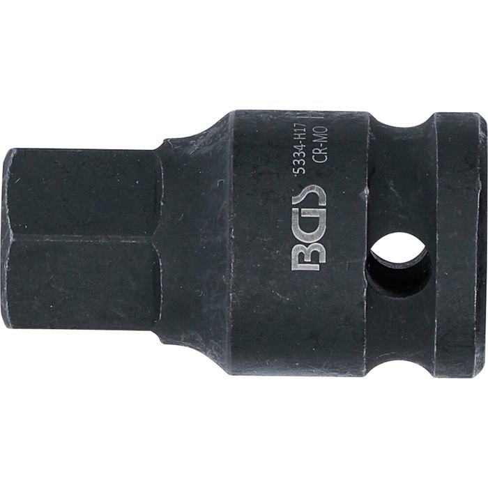 Douille à embouts à choc - BGS - 5334-H17 - 12,5 mm - Six pans intérieurs 17 mm