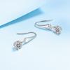 0.5ct 5mm Moissanite spadek kolczyki dla kobiet płatek śniegu S925 srebro 18k białe złoto pozłacane diamentowy kolczyk biżuteria