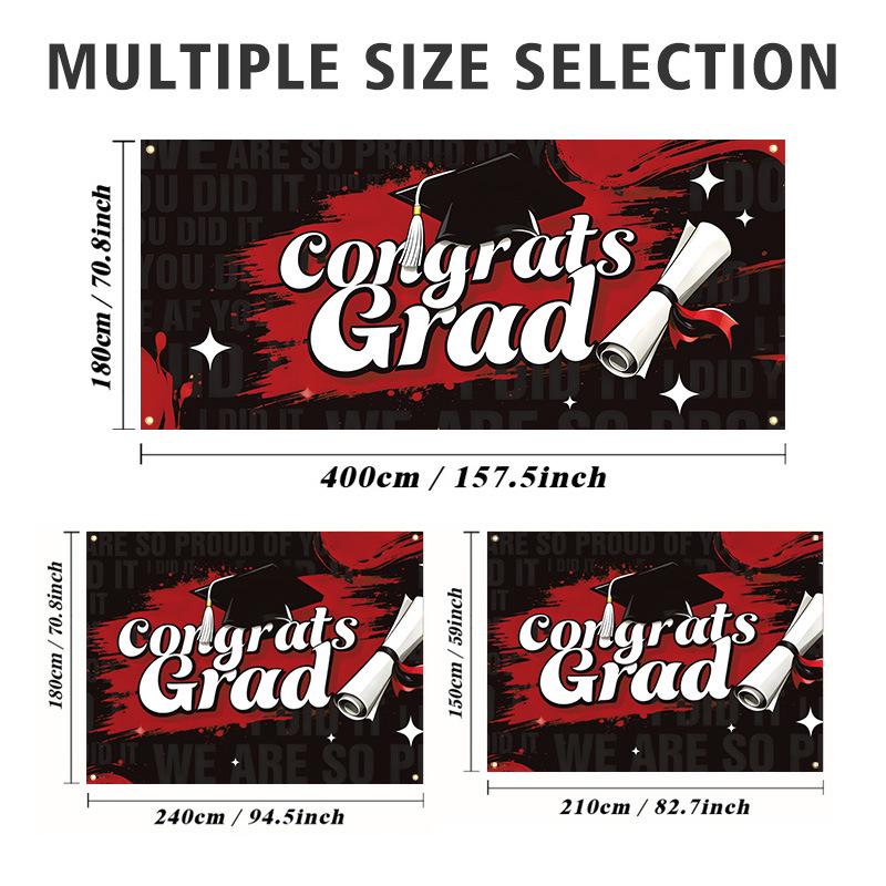 2026 Graduation Party Garage Banner: Yard Decoration Flag