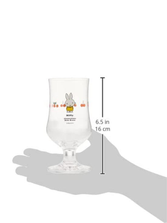 Kanemasa Pottery Dick Bruna Float Parfait Retro Cafe Made In 408112 "Miffy" Glass, Approx. 310ml, Design, Cherry, Japan, White,