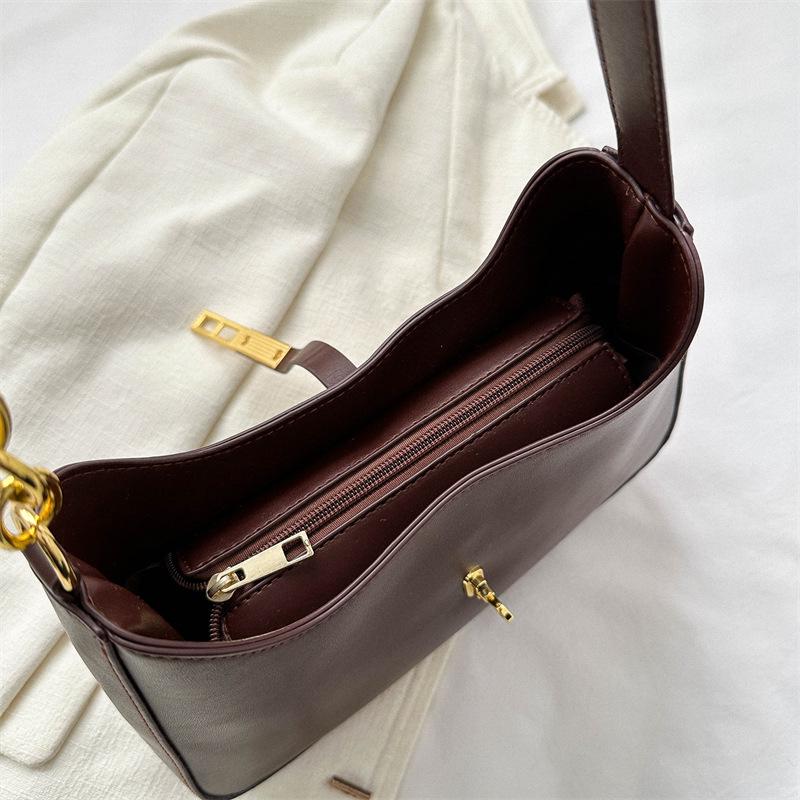High-End Textured Solid Color Women's Crossbody Bag - Versatile Large Capacity Fashion Shoulder Bag
