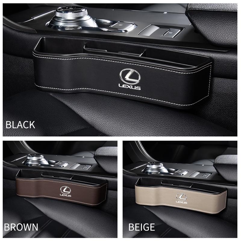 Multifunctional Car Seat Crevice Storage Box Seat Gap Slit Pocket Manager For Lexus LS LC IS350 ES300 GS350 CT200h GX460 LX570