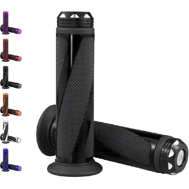 Universal Motorcycle Handlebar Grips Fits For Motorcycles With 7/8" Left Grip And 1" Right